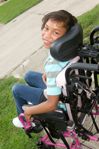 Girl in wheel chair