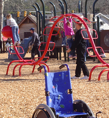 parent and child at the playground